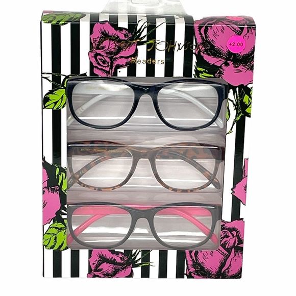 Betsey Johnson Reading Glasses, Strength +2.00 - Picture 1 of 5
